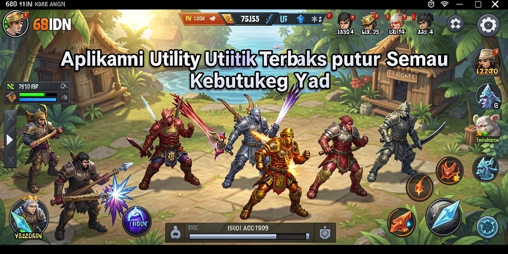 Tampilan utama 68IDN dengan berbagai fitur Utility.