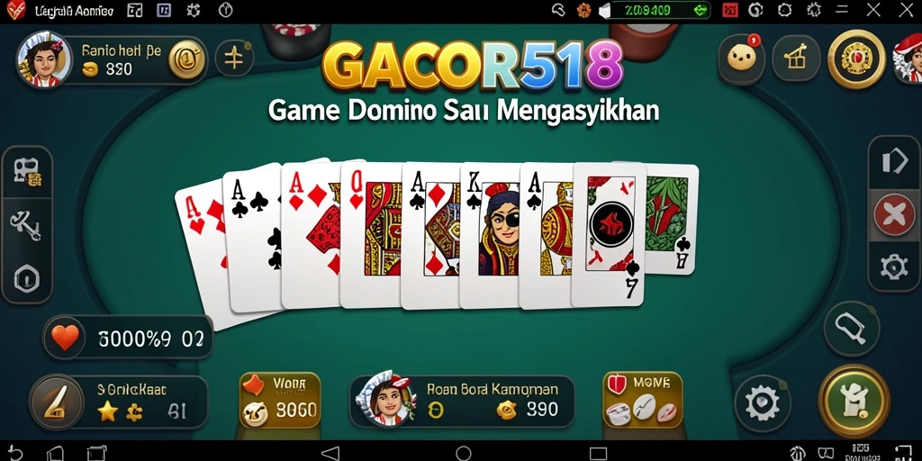 Screenshot GACOR518 menampilkan aksi seru permainan Domino.
