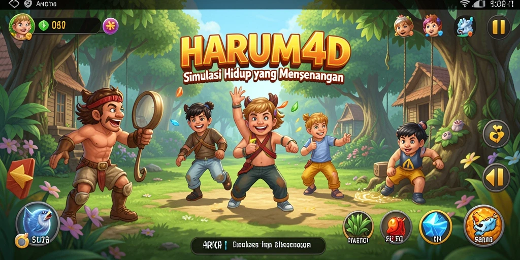 Tampilan gameplay <strong>HARUM4D</strong> yang interaktif dengan dunia virtual yang luas.