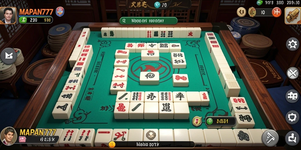 Screenshot gameplay MAPAN777 menunjukkan keseruan permainan Mahjong yang atraktif.