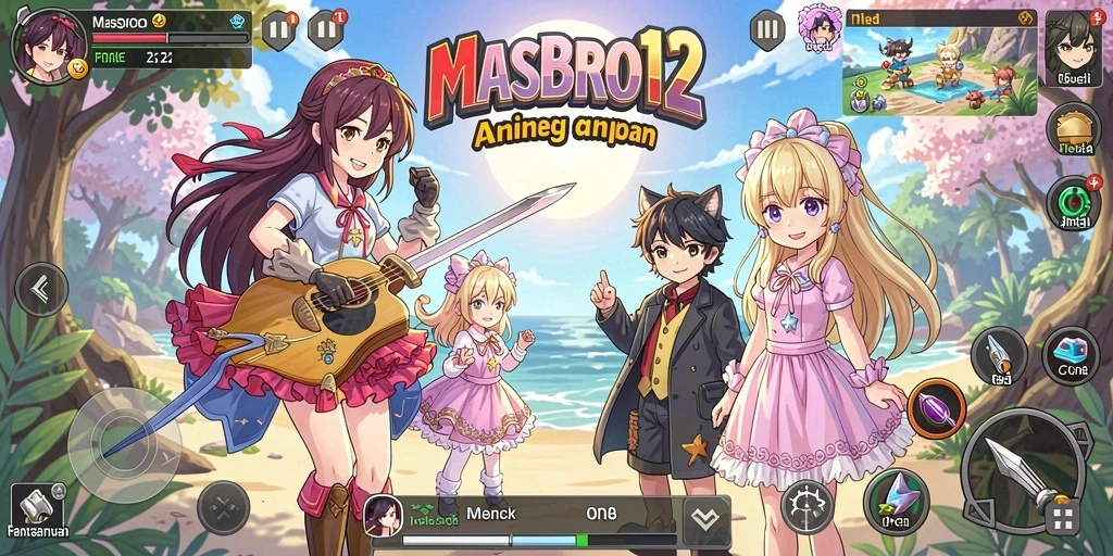 Tampilan gameplay <strong>MASBRO12</strong> dengan karakter Anime yang memukau.