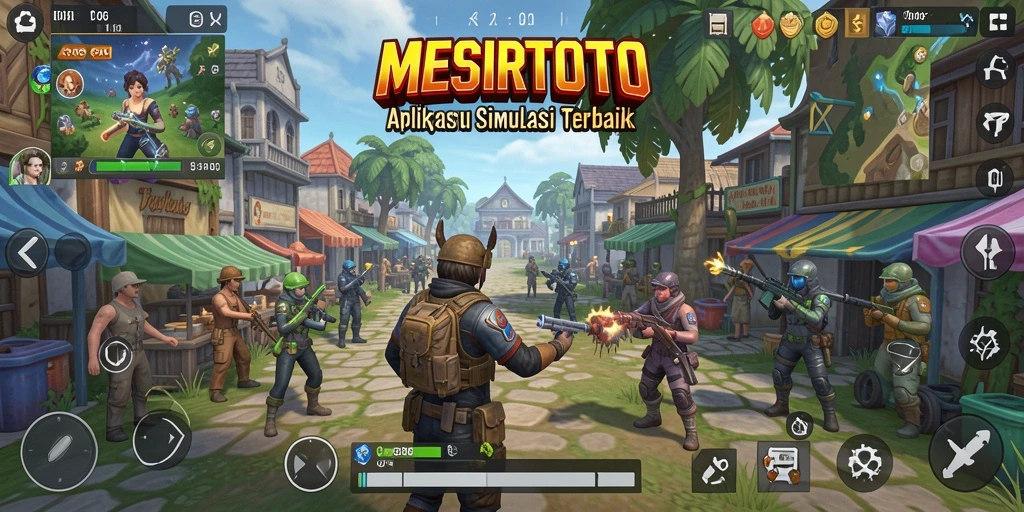 Tampilan gameplay menarik dari MESIRTOTO dengan berbagai karakter dan lingkungan.