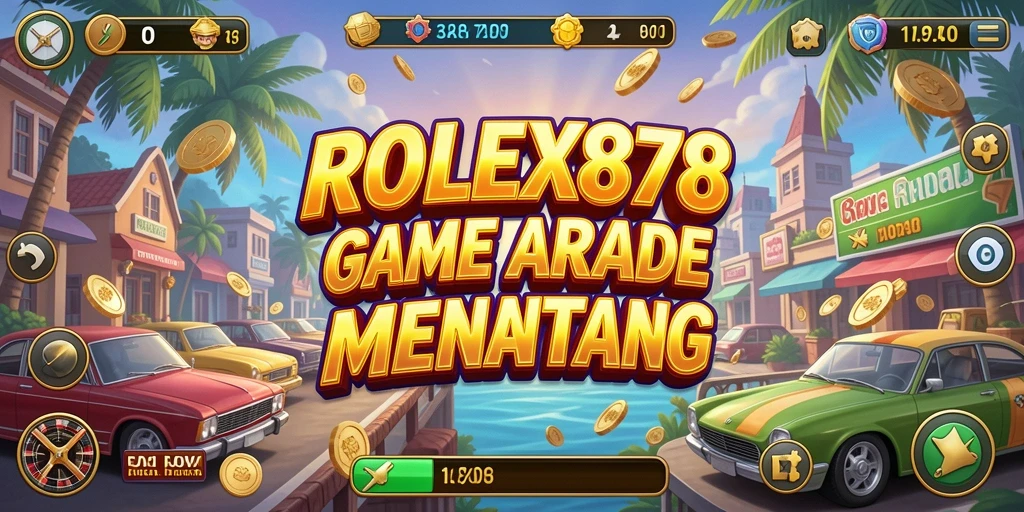 Screenshot utama ROLEX878 menampilkan aksi seru gameplay arcade.