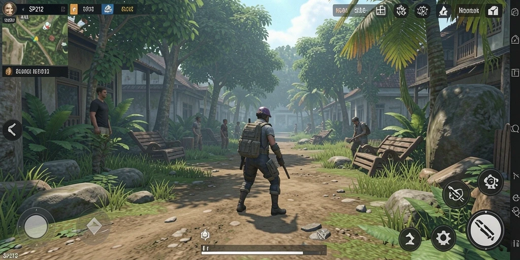Tangkapan layar SP212 memperlihatkan gameplay simulasi kehidupan yang realistis.