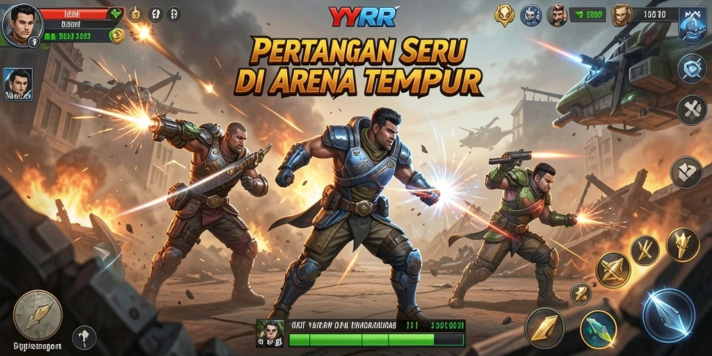 Tampilan menarik dari gameplay YYRR dengan pertarungan yang mendebarkan.